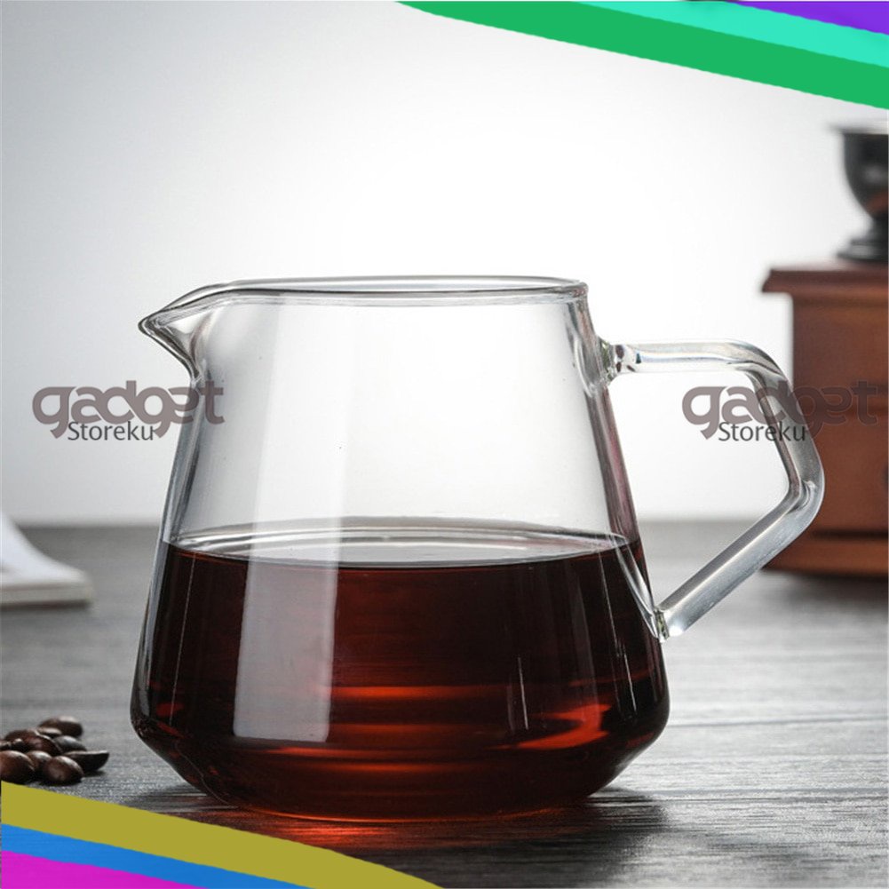 Ketel Pot Kaca  Pot Kettle Teko Kopi Barista Borosilicate Glass 400ml