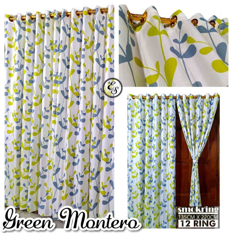 Gorden Smokering Besar 12 Lubang Motif Green Montero