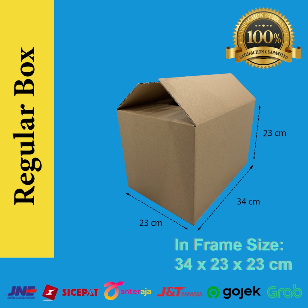 KARDUS KARTON UK 34x23x23 CM / KOTAK KARTON / DUS / KOTAK / KOTAK KARDUS / BOX PACKING / KOTAK KEMAS