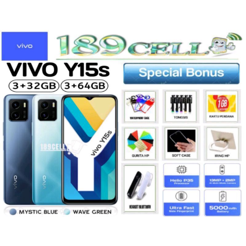 VIVO Y16 3/32 - Y16 3/64 - Y16 4/32 - Y16 4/64 - Y16 4/128 | Y15s RAM 3/32 &amp; 3/64 | Y01 2/32 | Y1s 2/32 GARANSI RESMI VIVO INDONESIA