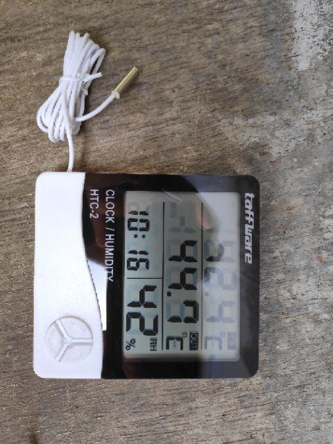 Htc-2 Jam Meja Digital Termometer Temperatur Humidity Clock Alarm Calender Suhu Ruangan