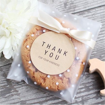 

Stiker bulat kemasan makanan thank you homemade toples kue kering cookies