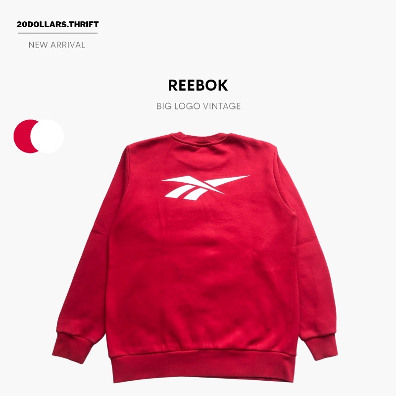 crewneck reebok big logo crewneck reebok vintage crewneck second