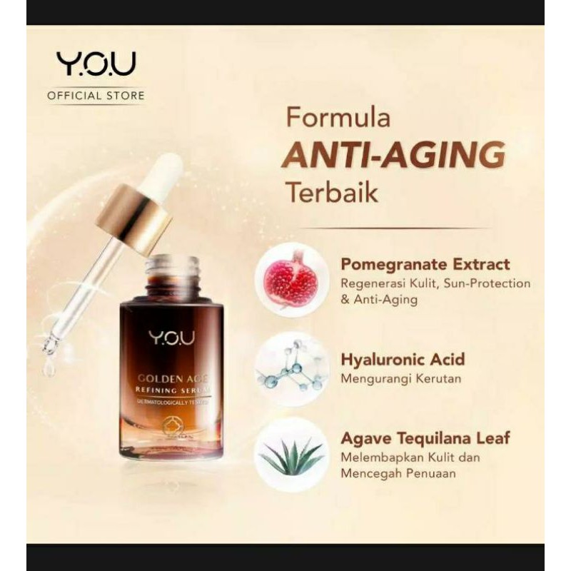 ANTI AGING YOU/SERUM WAJAH YOU/YOU Golden Age Refining Serum 20ml ORIGINAL