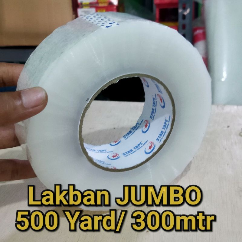 

Lakban Jumbo 500 Yard / 300 Meter Bening - Lebar 45mm