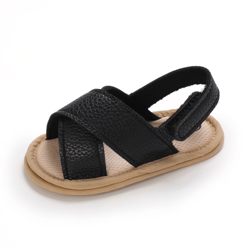 Sandal Bayi Laki Laki Perempuan Umur 0 - 12 Bulan Sepatu Sendal Bayi Sandal Anak Bayi Laki Laki Perempuan Murah Umur 0 - 14 Bulan, umur 1 Tahun Hitam AK 12