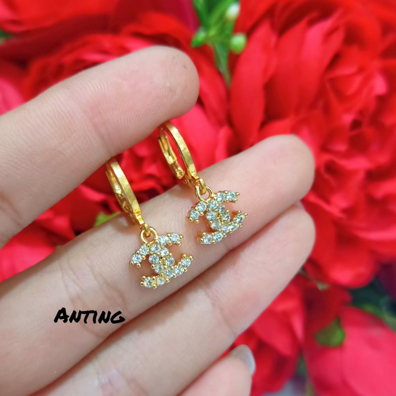 Set Dewasa anti karat motif branded lapis emas18k tidak karat