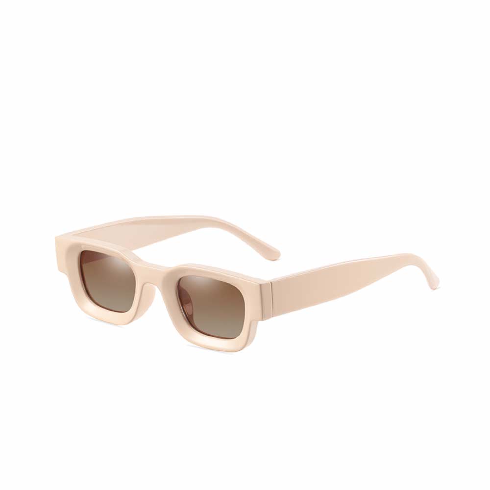 Kacamata UV400 [ Beige Cokelat ] Anti Radiasi - Sunglasses Pria &amp; Wanita Korea - HM8105