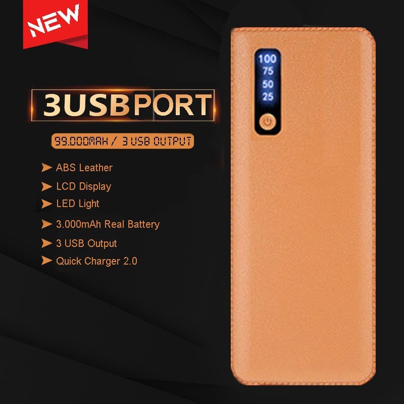 Power Bank 3 USB Digital LED GRADE A+ OEM