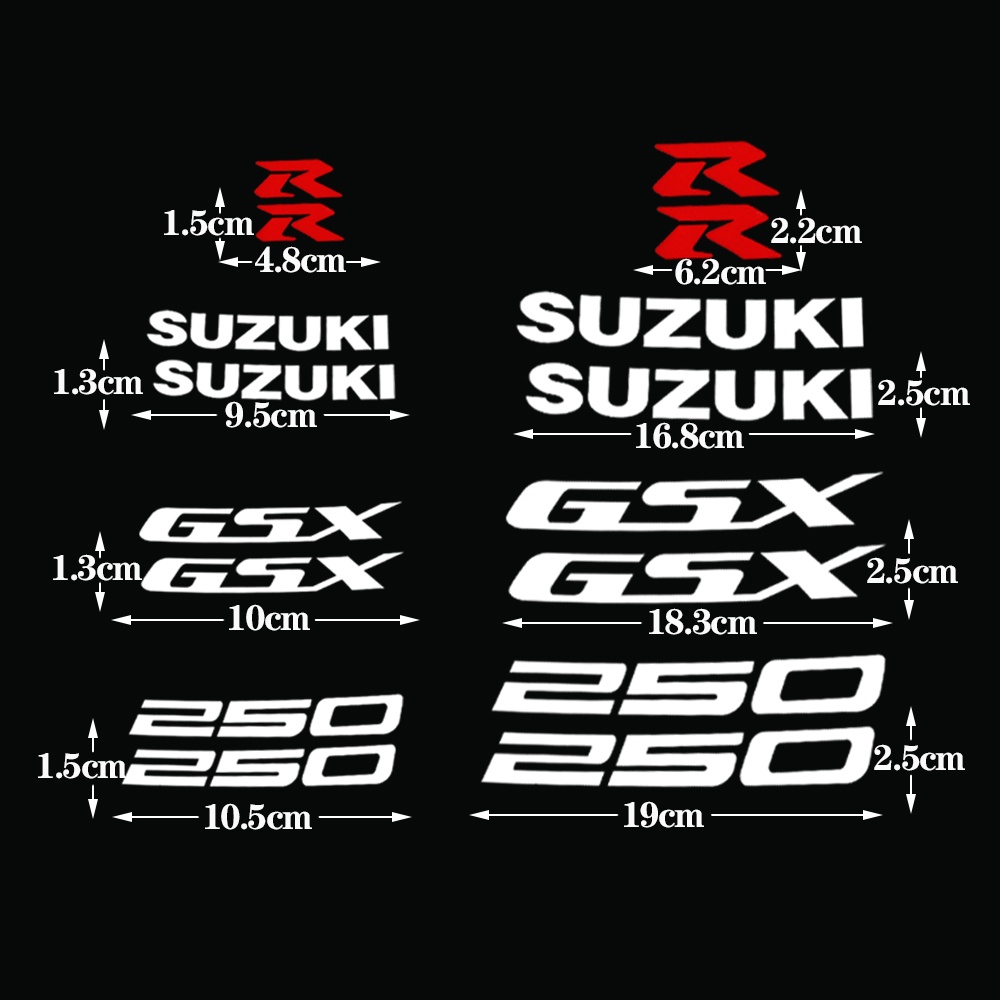 2 Set Sticker Decal Dekorasi Velg Motor SUZUKI GSX250R GSX 250R Motif Garis