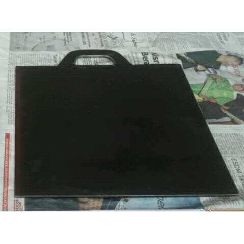 Wajan Persegi Plat Baja Alat Panggangan Roti Bakar Sosis Burger 30CM