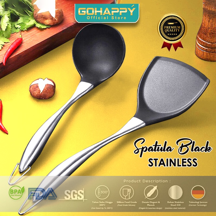 SENDOK MASAK Spatula silikon turner sutil soup ladle silicone - capitan tongs - skimmer silicon best