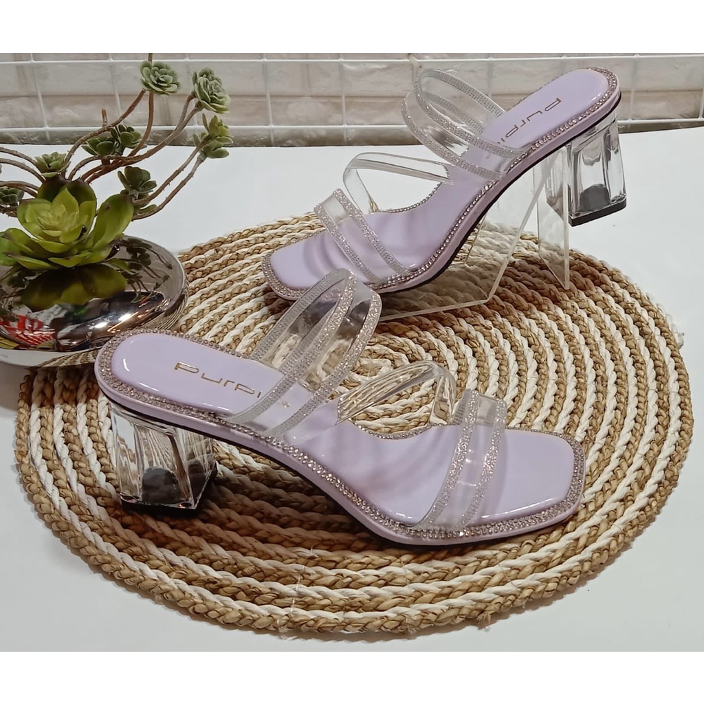 Sandal Purple Y017 - Sepatu Wanita Heels - Heels Shoes Purple