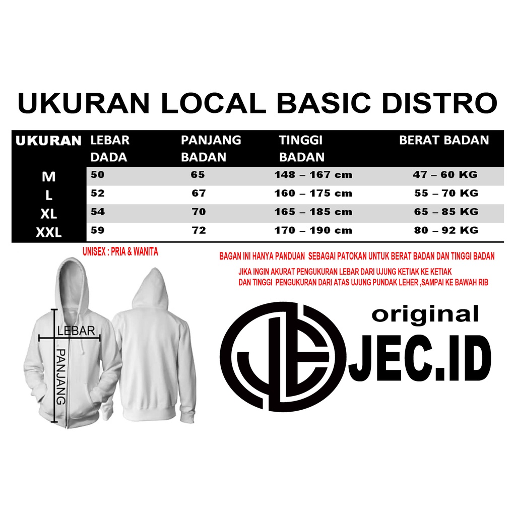 JEC Jaket Hoodie Zipper Polos Rib Roundhand Full Premium Distro | Switer | Sweater | Fleece | Hodie