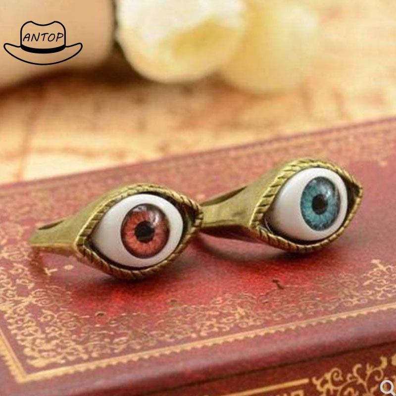 Cincin Wanita Retro Gotik Bentuk Mata Vampir Model Besar ANTOP