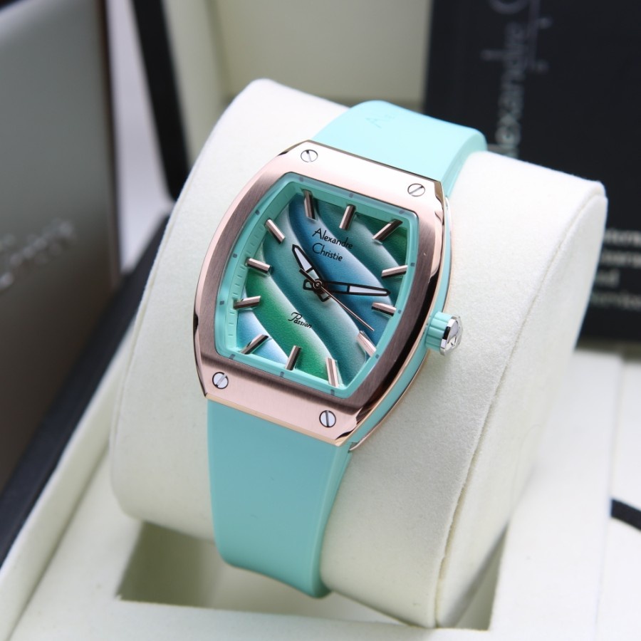 JAM TANGAN WANITA ALEXANDRE CHRISTIE AC 5001 RUBBER ORIGINAL GARANSI RESMI 1 TAHUN