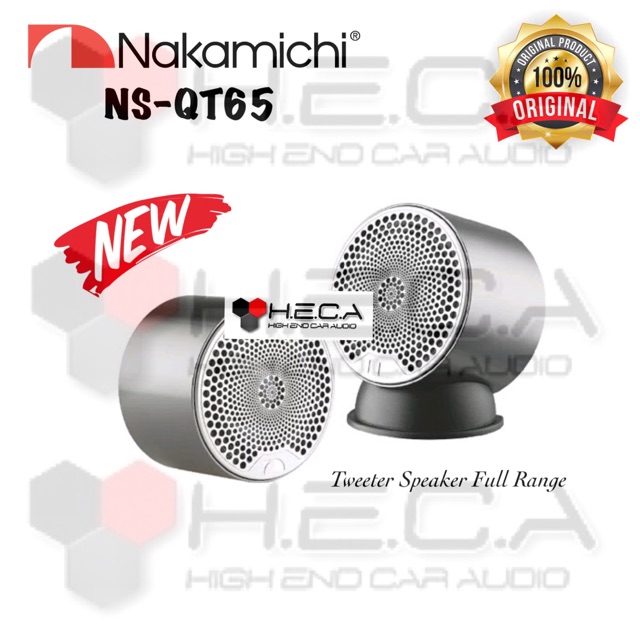 Nakamichi NS-QT65 Tweeter Speaker Full Range Audio Mobil Fullrange Dashboard NS QT65
