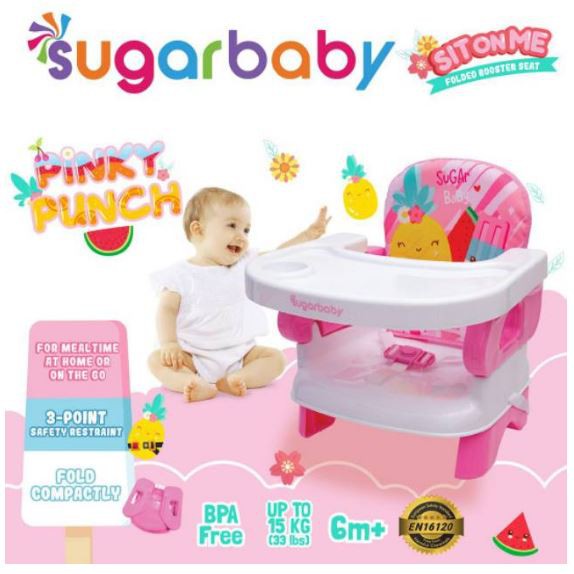 SUGAR BABY Sit On Me Folded Booster Seat Kursi Makan Bayi