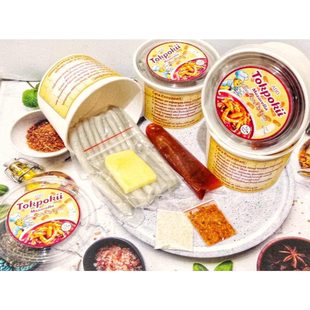 Topokki Mozarella Topokki Instan Halal Toping Keju Mozarella Topokki Pedas