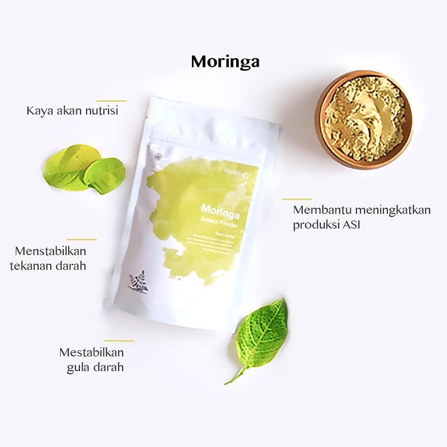 New Herbilogy Moringa - Asi Booster Daun Kelor 33x minum