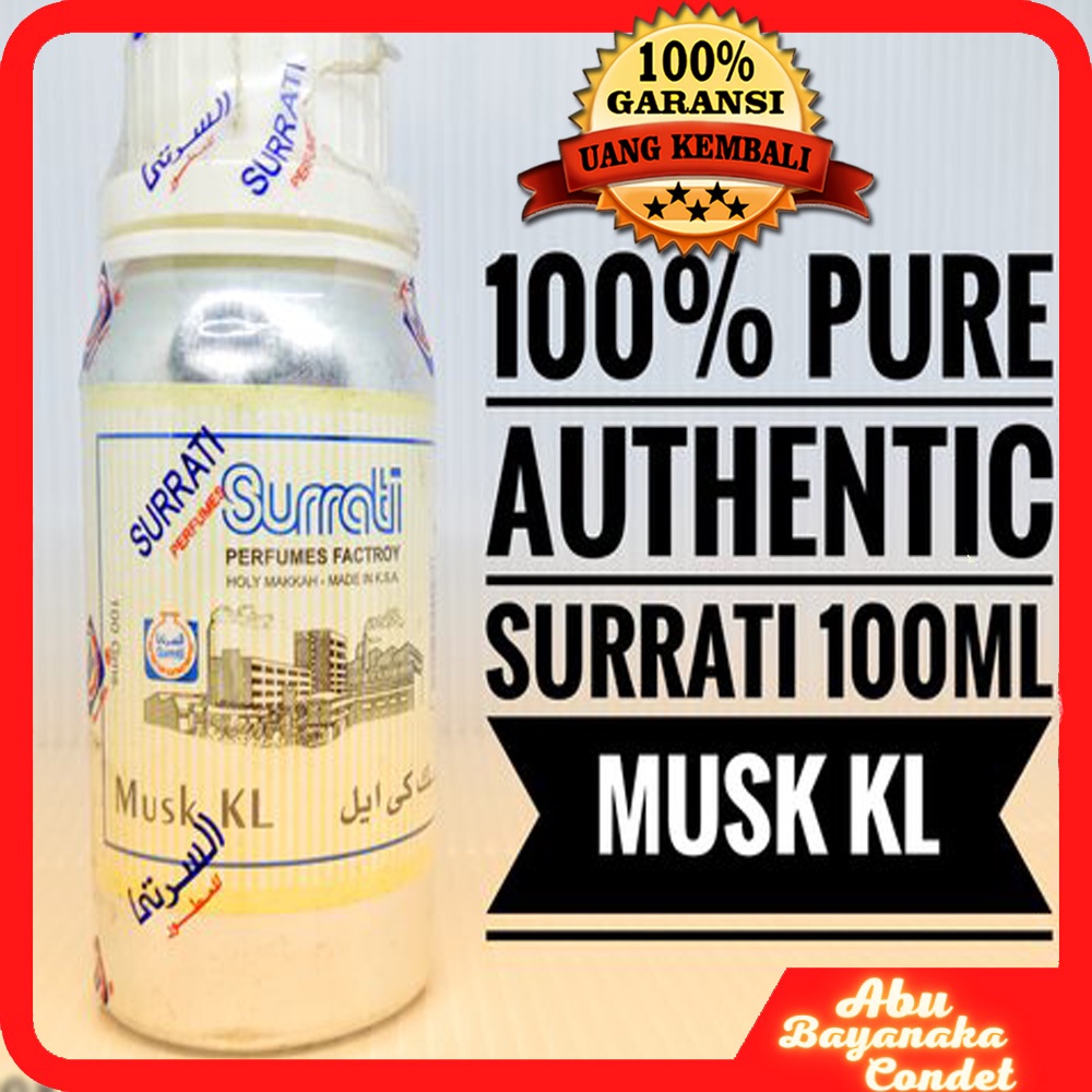 Parfum MUSK KL 100gr | Parfum Surrati | Bibit Minyak Wangi 100% NON ALKOHOL