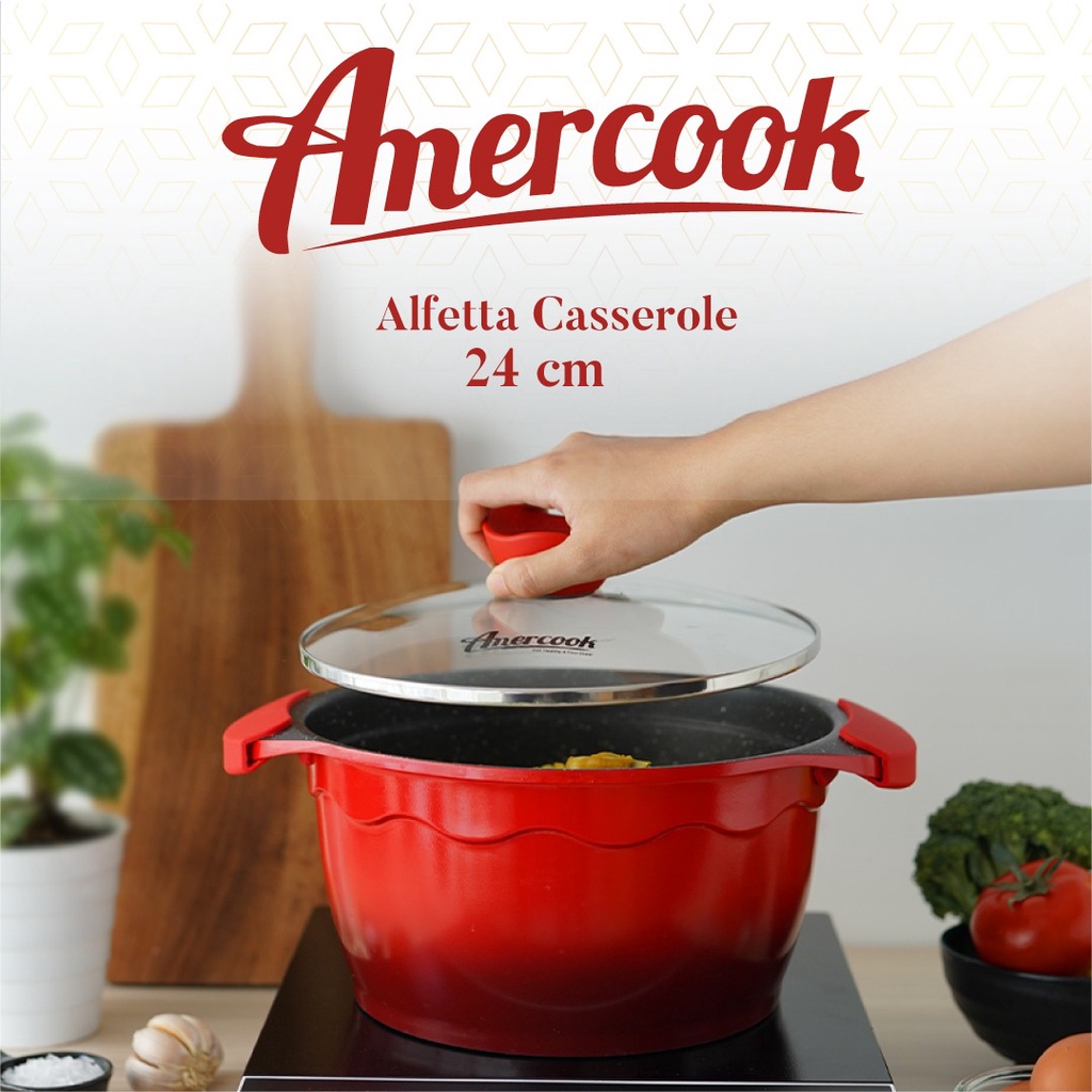 Amercook Panci Masak Anti Lengket 24 cm Alfetta Series