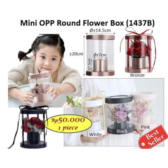 

[COD] Mini Opp Round Flower Box - Box mika - mica flower box [COD]