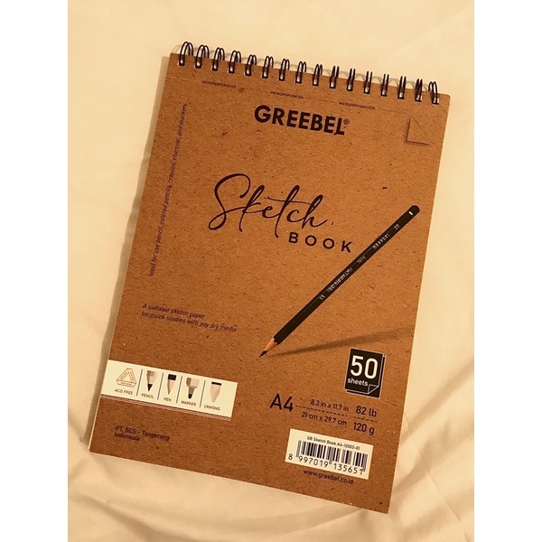 

fancy classic greebel premium sketch book suits for your new hobby (sketching) hohoho