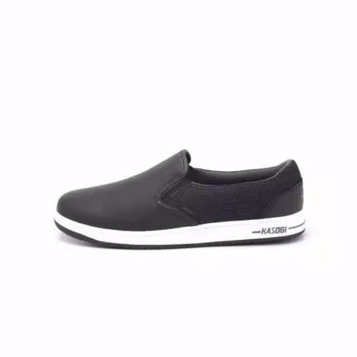 Promo Murah LabibVieza   Harga Grosir... Kasogi Racer Black / slip on pria / sepatu murah