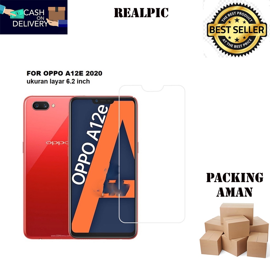 Tempered Glass Oppo A12E Screen Protector Anti Gores