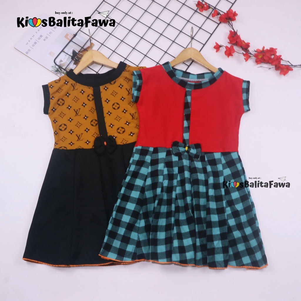 Dress Lala uk 5-6 Tahun TYPE C / Dres Fashion Kids Perempuan Cewek Baju Anak Bunga Casual Pesta Gaun