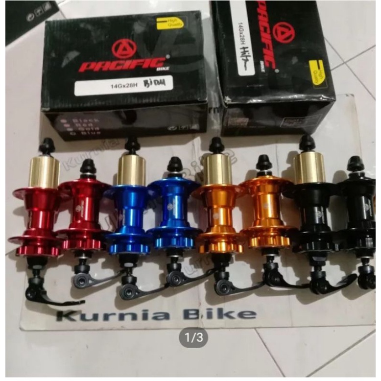 Hub freehub 28 hole pacific freehub sepeda lipat murah discbrake 6 baut 2+4 bearing