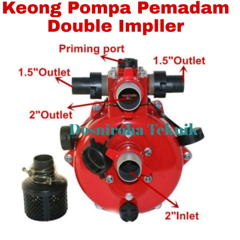 Pompa Keoang Alkon Pemadam Double Impeller Tekanan Tinggi