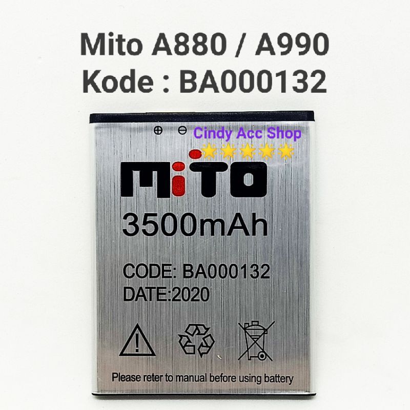 Baterai Batre Battery Mito A880 A990 BA000132