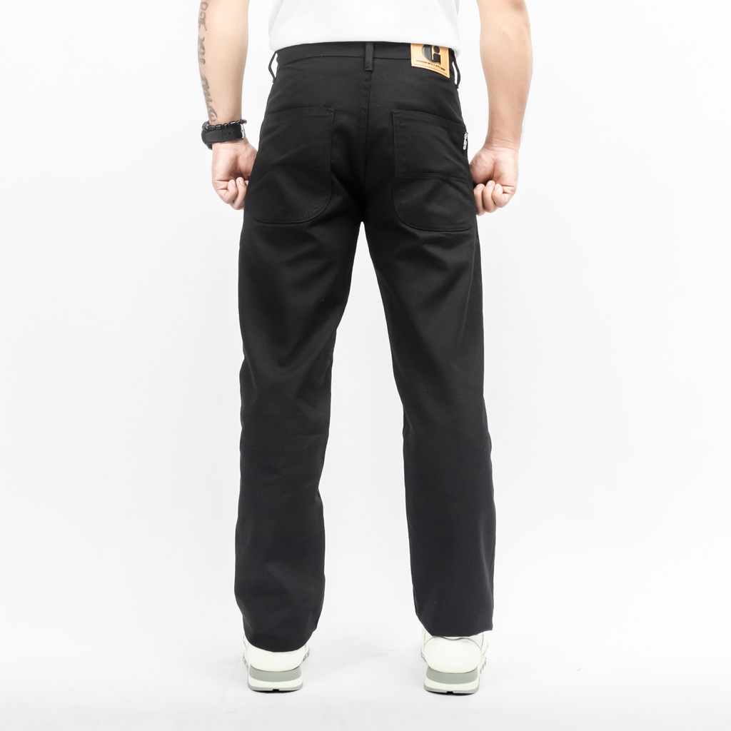 Gizmo Celana Chino Reguler Forthright Black Loose pants