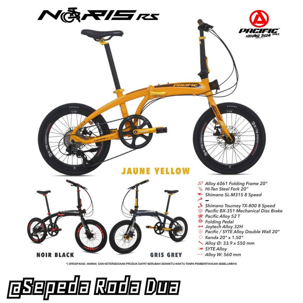 Sepeda Lipat Pacific 20" Alloy Noris RS