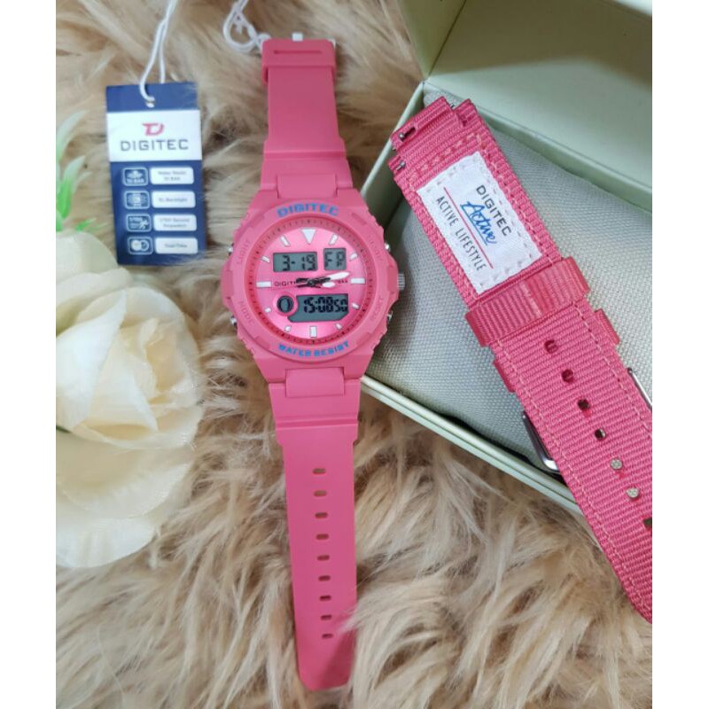 JAM TANGAN WANITA DIGITEC DG 4090 / 3095 PAKET CANVAS / DIGITEC CEWEK ORIGINAL