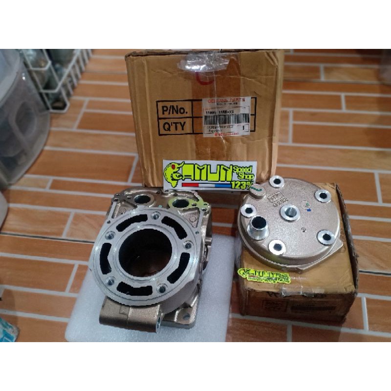 Blok Piston PDK gold kode X6 ninja R ninja RR ZX150 ninja SS + head PDK gold Ninja SS Ninja R Ninja 