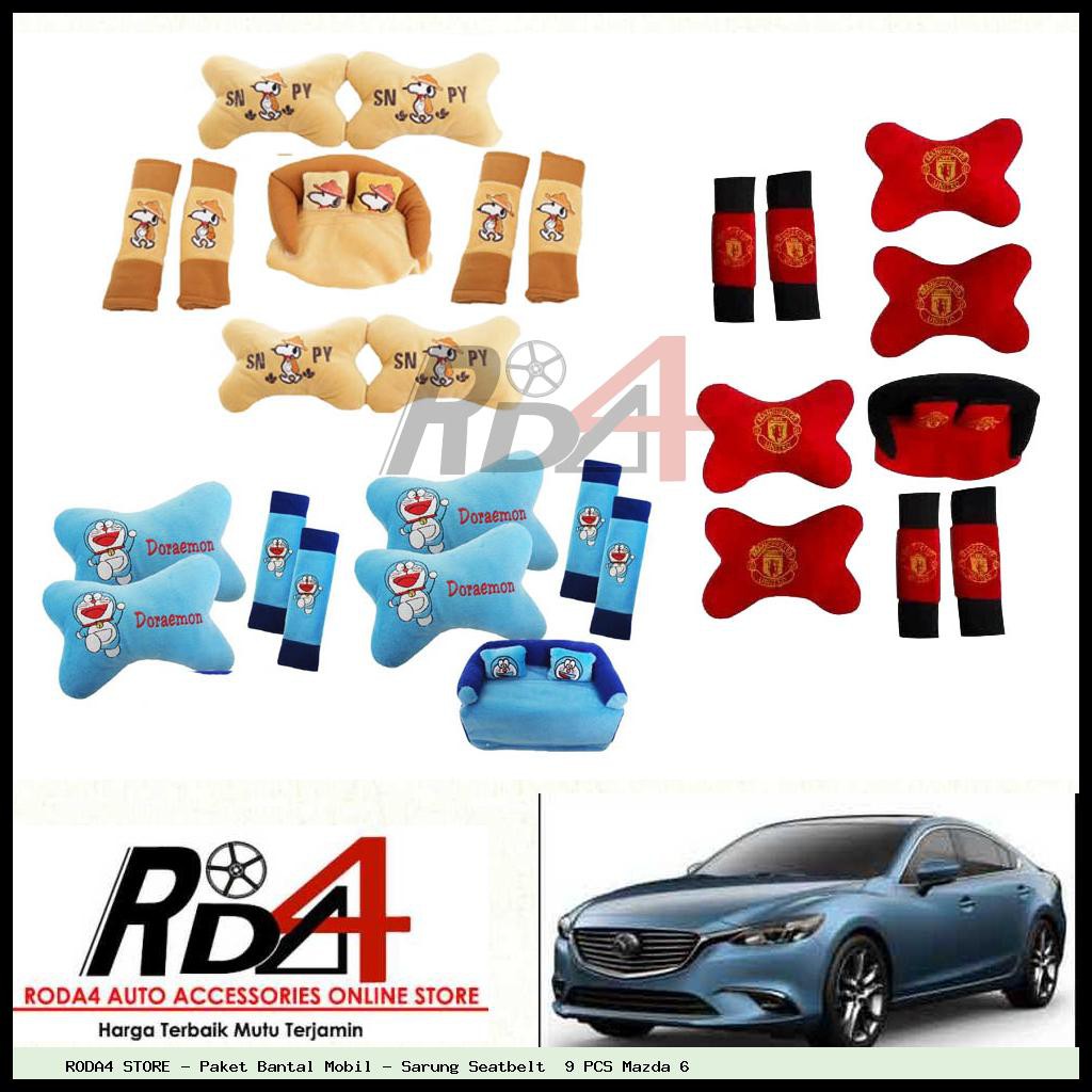 Paket Bantal Mobil - Sarung Seatbelt  9 PCS Mazda 6