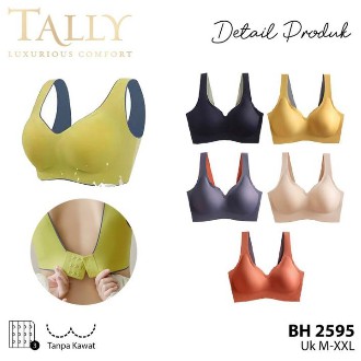 Miniset Remaja TALLY 2595 6688 189 180  Bra Kemben Sport Bra Seamless Polos Tanpa Kawat BTK