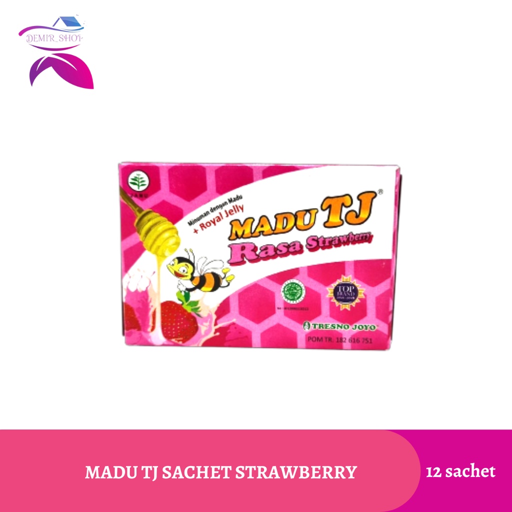 Madu TJ Sachet Box 12 Sachet Rasa Original Strawberry &amp; Jeruk