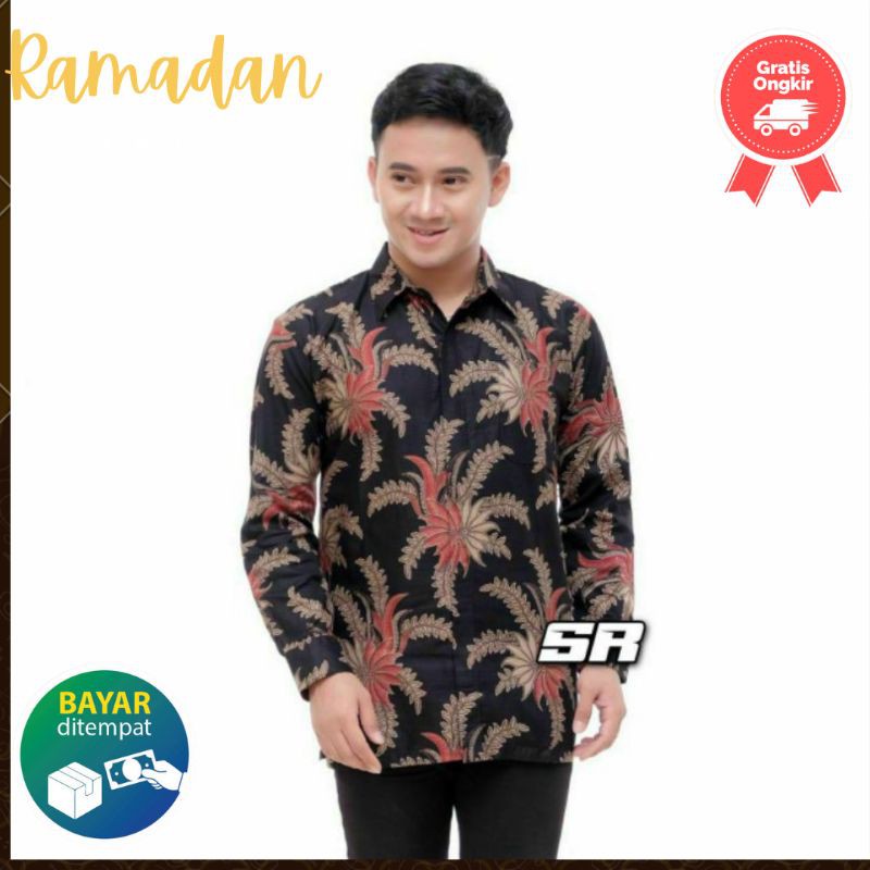 kemaja batik pakaian wanita/pria dewasa fashion dewasa gratis ongkir seluruh indonesia