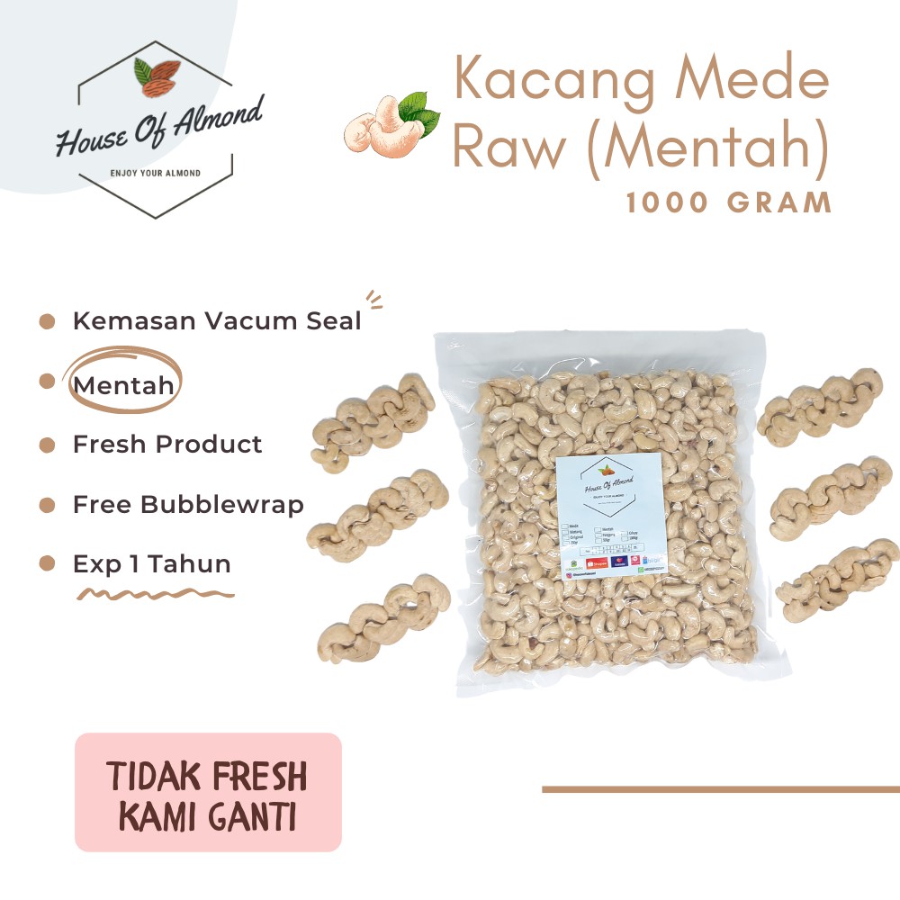 

Kacang Mede Mentah 1kg (Raw Cashew Nut)