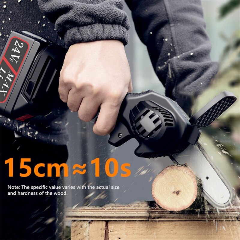 Gergaji Mesin ELektrik Cordless Chainsaw Gergaji Mesin Pemotong 24V 800W