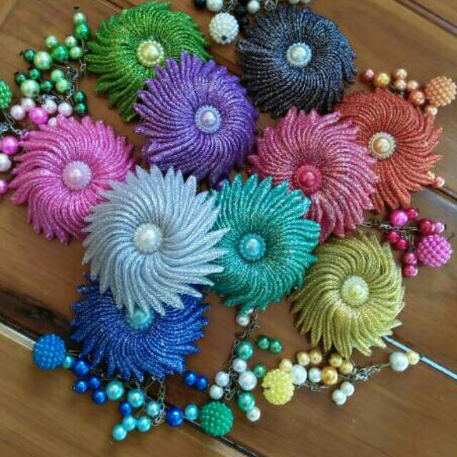 Bros hijab ubur-ubur metalik/bros ubur /bros ubur2