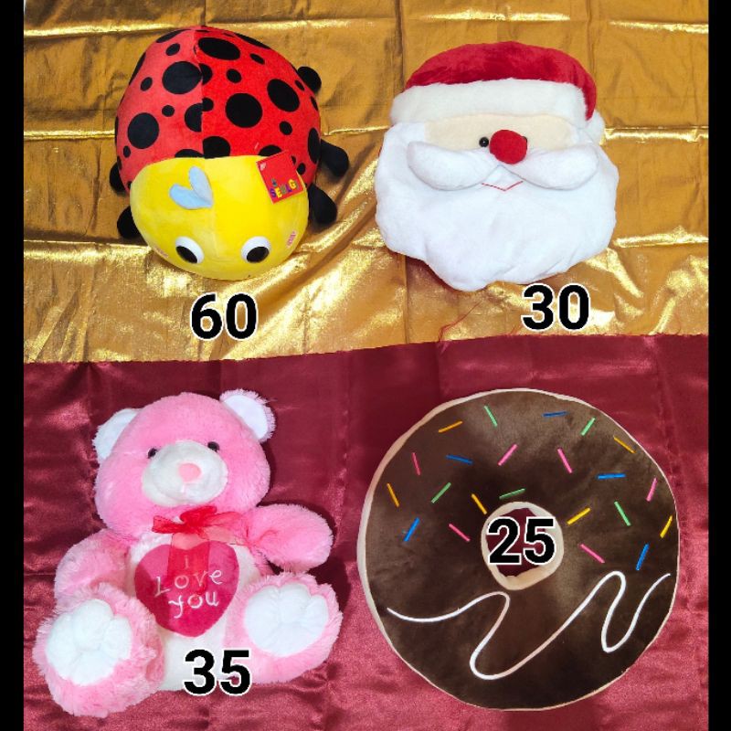 (PRELOVED) Boneka murah monokurobo beruang santa donat kumbang minion angry bird