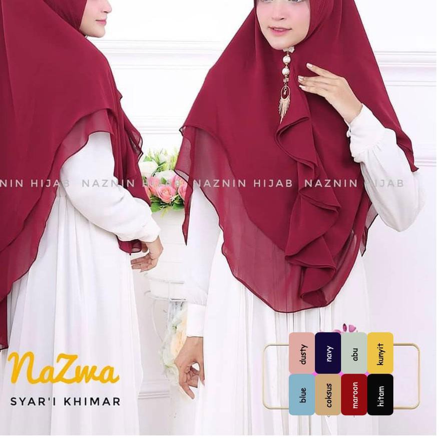 Produk Terbaik KHIMAR SYARI AZKA KHIMAR INSTAN/ KHIMAR SYARI/ HIJAB INSTAN/ SERUT REMPLE Lq1.....
