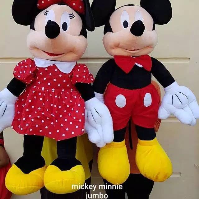 BONEKA MICKEY DAN MINNIE MOUSE COUPLE JUMBO 95 CM