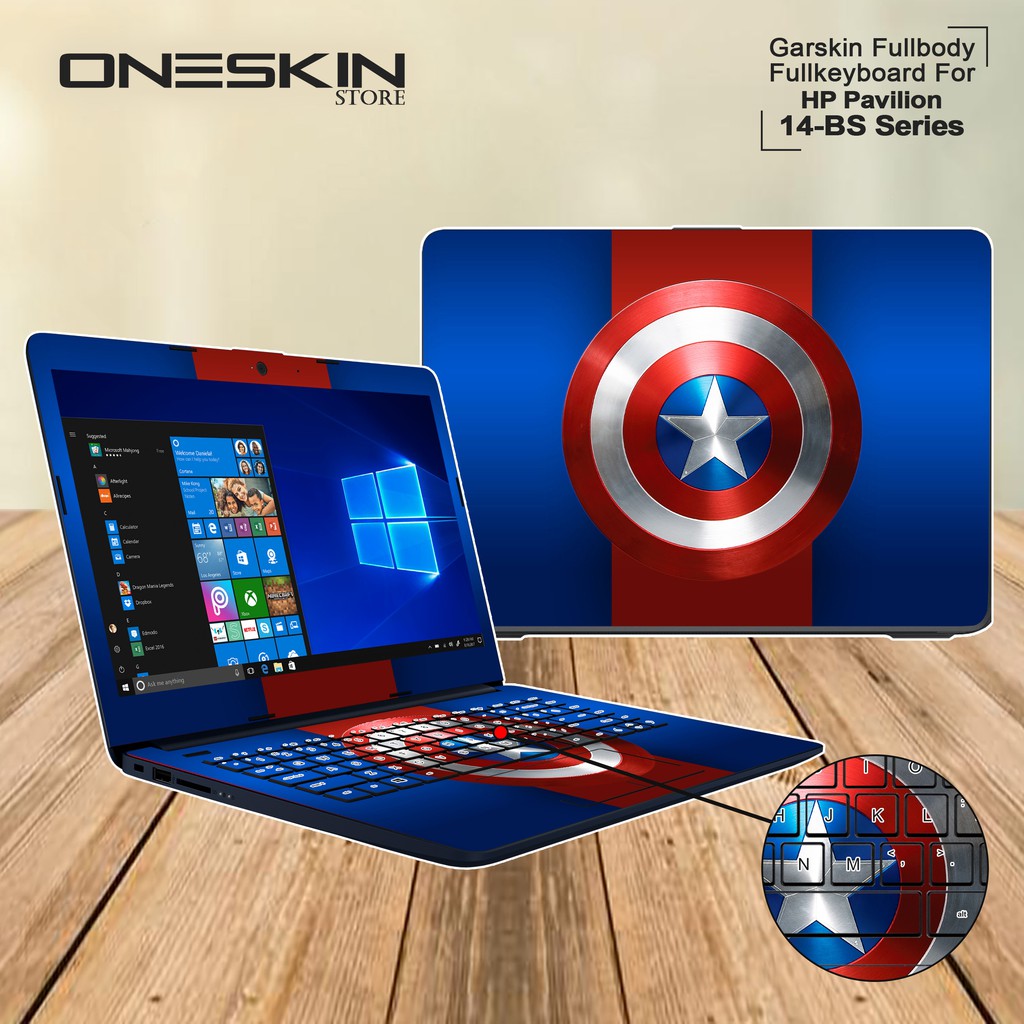 Garskin Laptop Cover HP 14-BS 14-BS001TU 14-BS002TU 14-BS003TU 14-BS004TU 14-BS005TU Fullbody