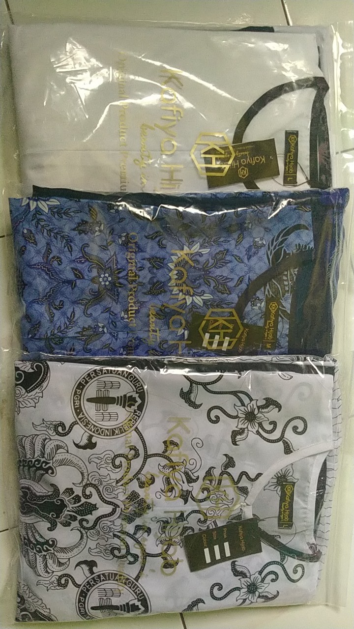 Gamis Batik Pgri Guru Dinas Kantor By Kafiya Hijab